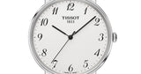 Tissot Everytime Desire Medium White Dial Black Leather Strap Watch For Men - T109.410.16.032.00