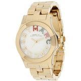 Marc Jacobs Rivera White Dial Yellow Gold Strap Watch for Women - MBM3137