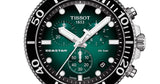 Tissot Seastar 1000 Chronograph Green Dial Silver Mesh Bracelet Watch For Men - T120.417.11.091.00