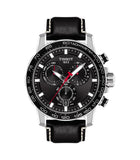 Tissot Supersport Chrono Black Dial Black Leather Strap Watch for Men - T125.617.16.051.00