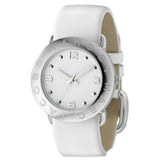 Marc Jacobs Amy White Dial Grey Leather Strap Watch for Women - MBM8626