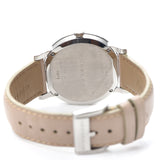 Burberry The City Silver Dial Beige Leather Strap Unisex Watch - BU9010