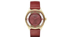Marc Jacobs Tether Red Transparent Red Leather Strap Watch for Women - MBM1377