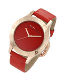 Marc Jacobs Blade Red Dial Red Leather Strap Watch for Women - MBM1204