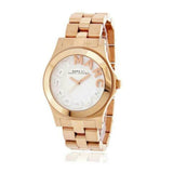 Marc Jacobs Rivera White Dial Rose Gold Stainless Steel Strap Watch for Women - MBM3135
