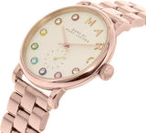 Marc Jacobs Baker White Dial Rose Gold Stainless Steel Strap Watch for Women - MBM3441