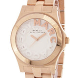 Marc Jacobs Rivera White Dial Rose Gold Stainless Steel Strap Watch for Women - MBM3135