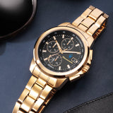 Maserati Successo Black Dial Gold Stainless Steel Watch For Men - R8873645002