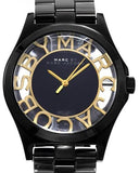 Marc Jacobs Henry Black Transparent Dial Black Stainless Steel Strap Watch for Women - MBM3255