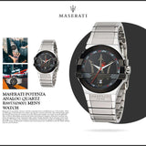 Maserati Potenza 42mm Black Dial Stainless Steel Strap Watch For Men - R8853108001