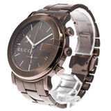 Gucci G Chrono Brown Dial Brown Steel Strap Watch For Men - YA101341