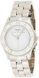 Marc Jacobs Blade White Dial Silver Stainless Steel Strap Watch for Women - MBM3048