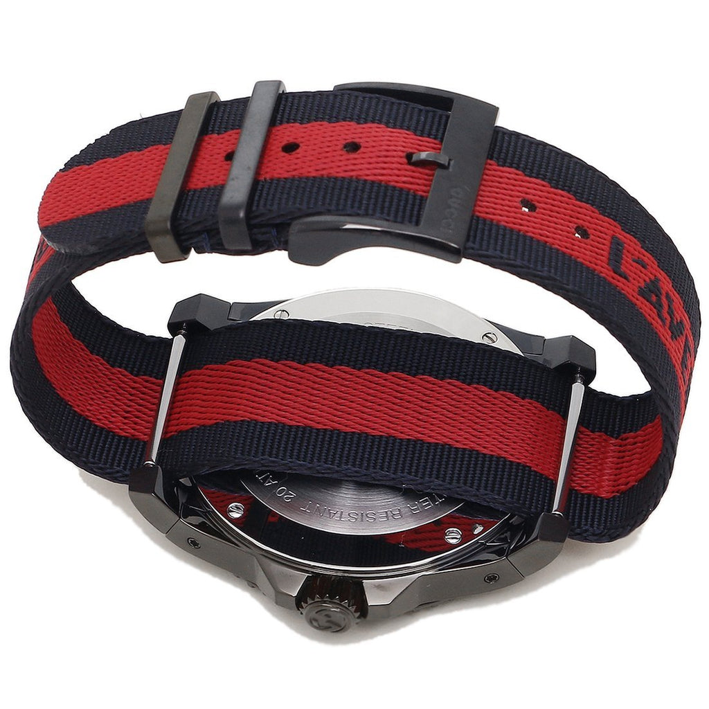 Gucci Dive Blue & Red Dial Blue & Red Nylon Strap Watch For Men - YA136214