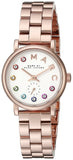 Marc Jacobs Baker White Dial Rose Gold Stainless Steel Strap Watch for Women - MBM3441