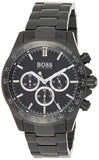 Hugo Boss Ikon Chronograph Black Dial Black Steel Strap Watch for Men - 1512961