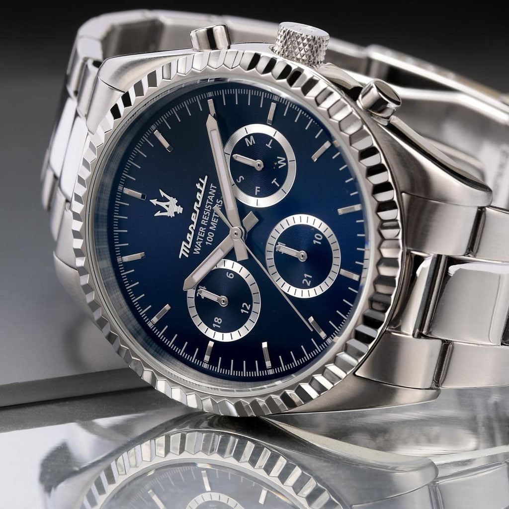 Watch Chronograph Maserati Competizione Men Dial Blue Quartz For