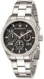 Maserati Competizione Chronograph Black Dial Silver Steel Strap Watch For Men - R8853100012