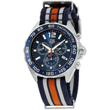 Tag Heuer Formula 1 Chronograph 43mm Blue Dial NATO Strap Watch for Men - CAZ1014.FC8196