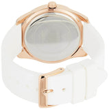 Guess G Twist White & Gold Dial White Silicone Strap Watch For Women - W0911L5