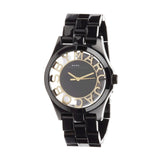 Marc Jacobs Henry Black Transparent Dial Black Stainless Steel Strap Watch for Women - MBM3255