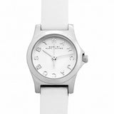 Marc Jacobs Henry Dinky White Dial White Leather Strap Watch for Women - MBM1234