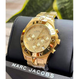 Marc Jacobs Blade Gold Dial Gold Steel Strap Watch for Women - MBM3101