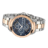 Maserati Ingegno Chronograph Blue Dial Two Tone Steel Strap Watch for Men - R8873619002