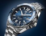 Tag Heuer Formula 1 Bucherer Blue Edition Blue Dial Silver Steel Strap Watch for Men - WAZ2015.BA0842