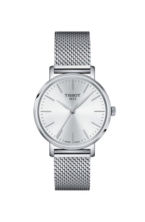 Tissot Everytime Gent Silver Dial Silver Mesh Bracelet Watch for Men - T143.410.11.011.00
