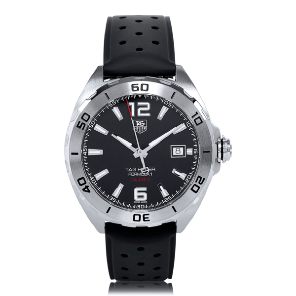 Tag Heuer Formula 1 Automatic 41mm Black Dial Black Rubber Strap Watch for Men - WAZ2113.FT8023