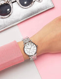 Marc Jacobs Roxy White Dial Silver Stainless Steel Strap Watch for Women - MJ3521