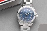 Tag Heuer Aquaracer 41mm Quartz Blue Dial Silver Steel Strap Watch for Men - WAY1112.BA0928