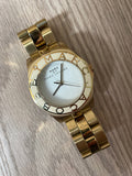 Marc Jacobs Blade White Dial Gold Stainless Steel Strap Watch for Women - MBM3050