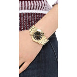 Marc Jacobs Amy Glitz Black Dial Gold Stainless Steel Strap Watch for Women - MBM3334