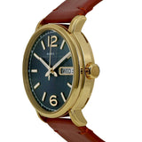 Marc Jacobs Fergus Green Dial Brown Leather Strap Watch for Men - MBM5077