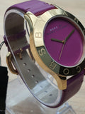 Marc Jacobs Blade Purple Dial Purple Leather Strap Watch for Women - MBM1203