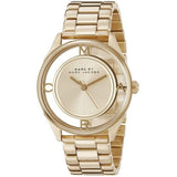 Marc Jacobs Marc Tether Gold Transparent Dial Gold Stainless Steel Strap Watch for Women - MBM3413