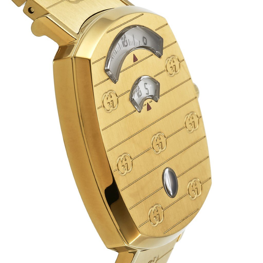 Gucci Grip Yellow Gold Dial Yellow Gold Steel Strap Unisex Watch
