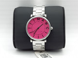 Marc Jacobs Roxy Fuchsia Dial Silver Stainless Steel Strap Watch for Women - MJ3524