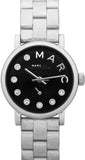 Marc Jacobs Blade Black Dial Silver Stainless Steel Strap Watch for Women - MBM8672