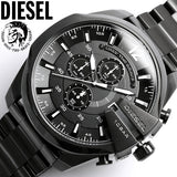 Diesel Mega Chief Chronograph Black Steel Strap Watch For Men - DZ4283