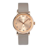 Marc Jacobs Baker Rose Gold Dial Grey Leather Strap Watch for Women - MBM1400