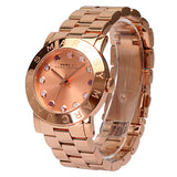 Marc Jacobs Amy Dexter Rose Gold Dial Rose Gold Stainless Steel Strap Watch for Women - MBM3216