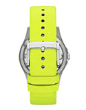 Marc Jacobs Henry White Dial Neon Yellow Rubber Watch for Women - MBM1235