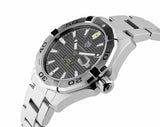 Tag Heuer Aquaracer Automatic Black Dial Silver Steel Strap Watch for Men - WAY2010.BA0927