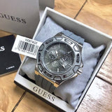 Guess Force Grey Dial Grey Rubber Strap Watch For Men - W0674G8