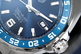 Tag Heuer Formula 1 Bucherer Blue Edition Blue Dial Silver Steel Strap Watch for Men - WAZ2015.BA0842