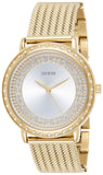 Guess Willow Two Tine Dial Gold Mesh Bracelet Watch For Women - W0836L3