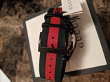 Gucci Dive Green & Red Dial Green & Red Nylon Strap Watch For Men - YA136216