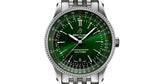 Breitling Navitimer Automatic 41mm Green Dial Silver Steel Strap Watch for Men - A17326361L1A1